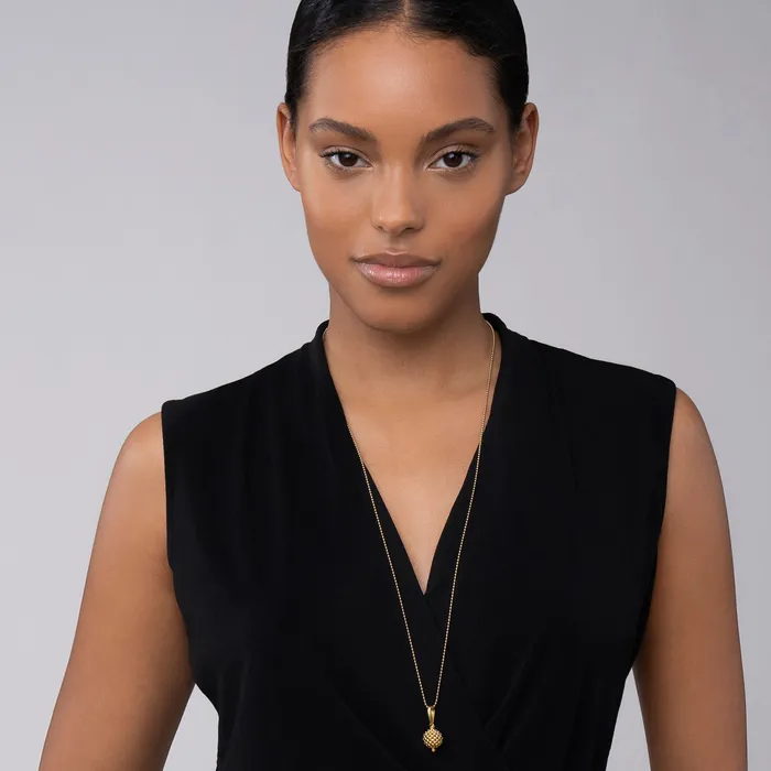 LAGOS Necklaces Caviar Gold 18K Gold Caviar Beaded Pendant Necklace