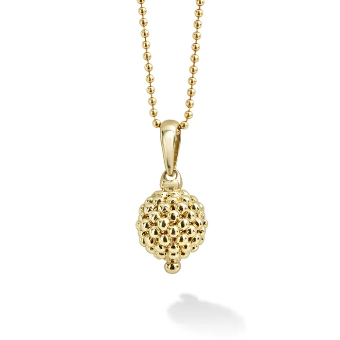 LAGOS Necklaces Caviar Gold 18K Gold Caviar Beaded Pendant Necklace