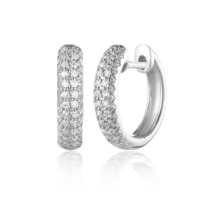 NicoleHD Jewelry Diamond Huggie Earrings Earrings