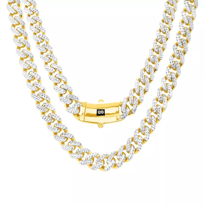 10k Yellow Gold 9mm Monaco Miami Cuban Link Diamond Cut Pave Chain Necklace 28 Goldiacom Necklaces 10k Yellow Gold 9mm Monaco Miami Cuban Link Diamond Cut Pave Chain Necklace 28 Goldiacom Necklaces