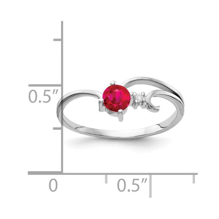 14k White Gold 4mm Ruby A Real Diamond ring Goldiacom Rings