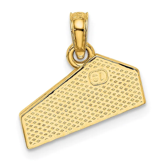 14k Yellow Gold Cheese Wedge Charm Goldia Charm Necklaces