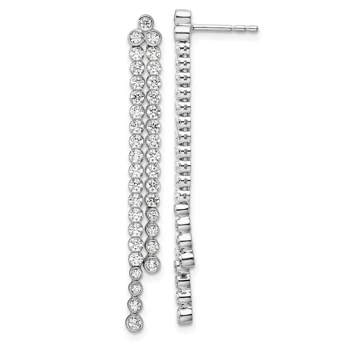 Earrings 14k White Gold 1 58 Ct Lab Grown Diamond VSSI G Dangle Post Earrings Goldia Earrings 14k White Gold 1 58 Ct Lab Grown Diamond VSSI G Dangle Post Earrings Goldia