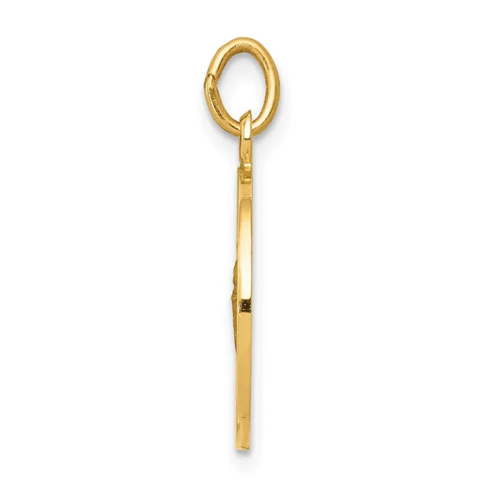 Goldia Charm Necklaces 14k Yellow Gold Saint Martha Medal Charm