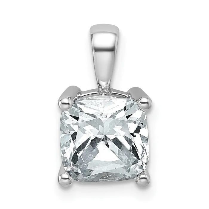 Goldia Necklaces 14k White Gold 2 12 Ct Lab Grown Diamond VSSI G Cushion Four Prong Pendant Goldia Necklaces 14k White Gold 2 12 Ct Lab Grown Diamond VSSI G Cushion Four Prong Pendant