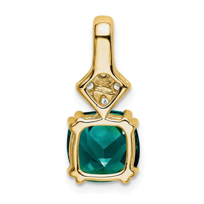 Goldia PreStyled Sets 14K Yellow Gold Lab Grown Real Diamond u0026 Created Alexandrite Pendant