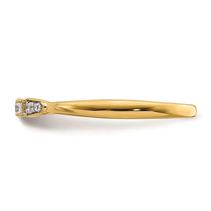 Goldia Rings 012ct CZ Solid Real 14k Complete Promise Ring