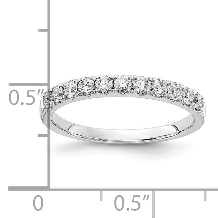 Goldia Rings 14k White Gold 12 Ct Lab Grown Diamond VSSI G Wedding Band Ring