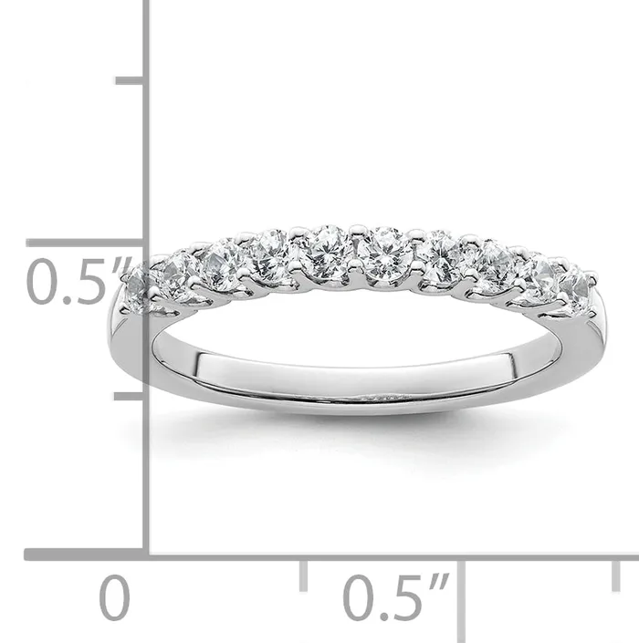 Goldia Rings 14k White Gold 12 Ct Lab Grown Diamond VSSI G Wedding Band Ring