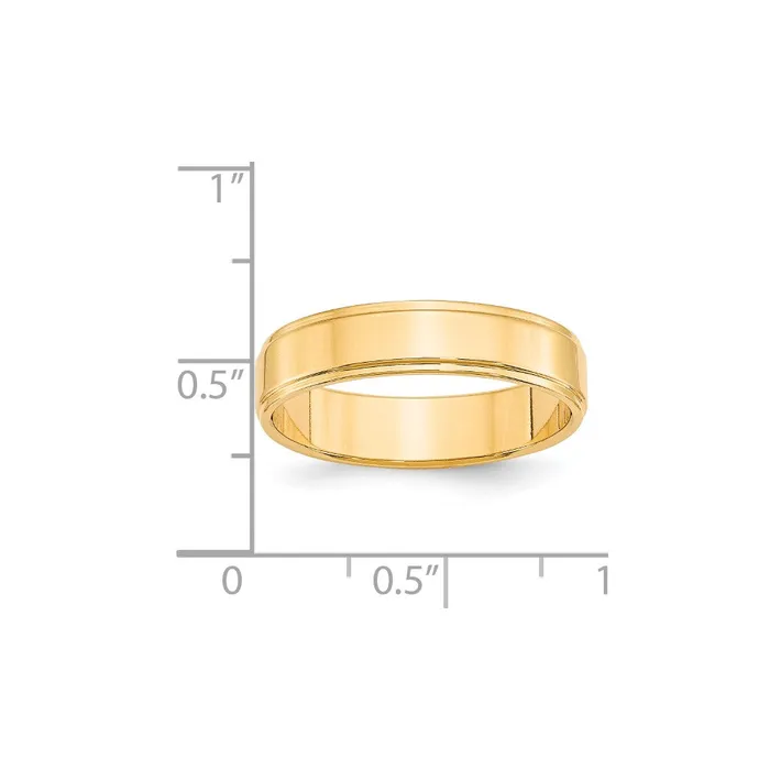 Goldia Rings Solid 18K Yellow Gold 5mm Flat with Step Edge MensWomens Wedding Band Ring Size 9 Goldia Rings Solid 18K Yellow Gold 5mm Flat with Step Edge MensWomens Wedding Band Ring Size 9