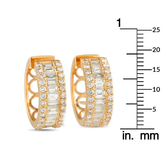 JMS always Earrings Original LB Exclusive 18K Yellow Gold 290ct Diamond Hoop Earrings JMS always Earrings Original LB Exclusive 18K Yellow Gold 290ct Diamond Hoop Earrings