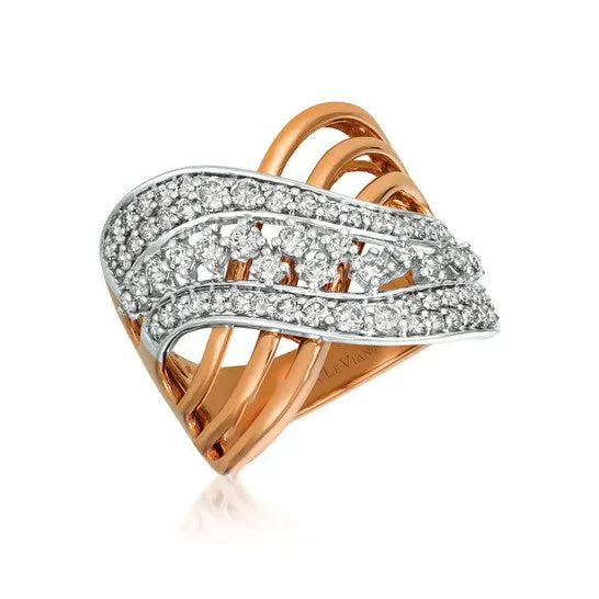 JMS always Rings Original Le Vian Ladies Gladiator Ring set in 14K Two Tone Gold