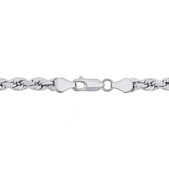 Original AMOUR 18 Inch Rope Chain Necklace In Sterling Silver with Lobster Clasp 5mm JMS always Necklaces Original AMOUR 18 Inch Rope Chain Necklace In Sterling Silver with Lobster Clasp 5mm JMS always Necklaces