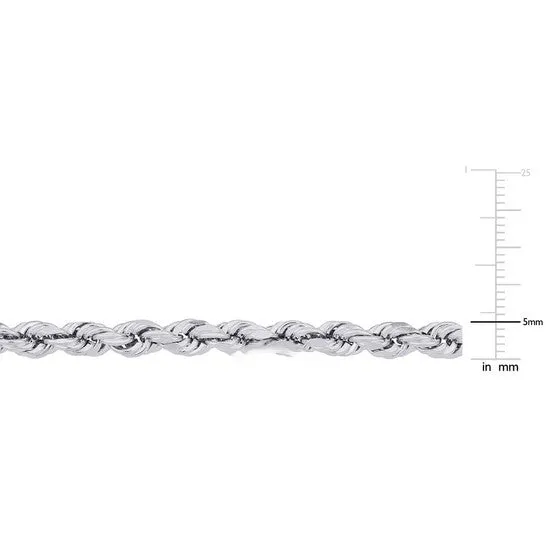 Original AMOUR 18 Inch Rope Chain Necklace In Sterling Silver with Lobster Clasp 5mm JMS always Necklaces Original AMOUR 18 Inch Rope Chain Necklace In Sterling Silver with Lobster Clasp 5mm JMS always Necklaces