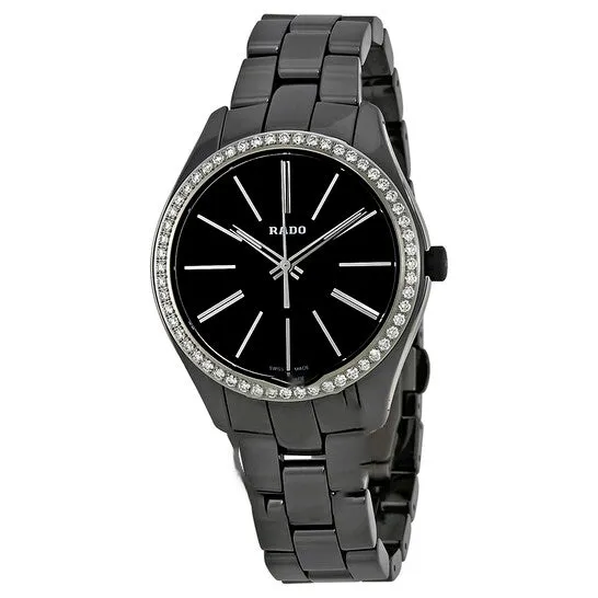 Original Rado HyperChrome Black Dial Ladies Diamond Ceramic Watch R32312152 JMS always Watches Original Rado HyperChrome Black Dial Ladies Diamond Ceramic Watch R32312152 JMS always Watches