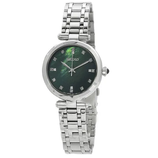 Original Seiko Quartz Diamond Green Dial Ladies Watch SRZ535P1 JMS always Watches