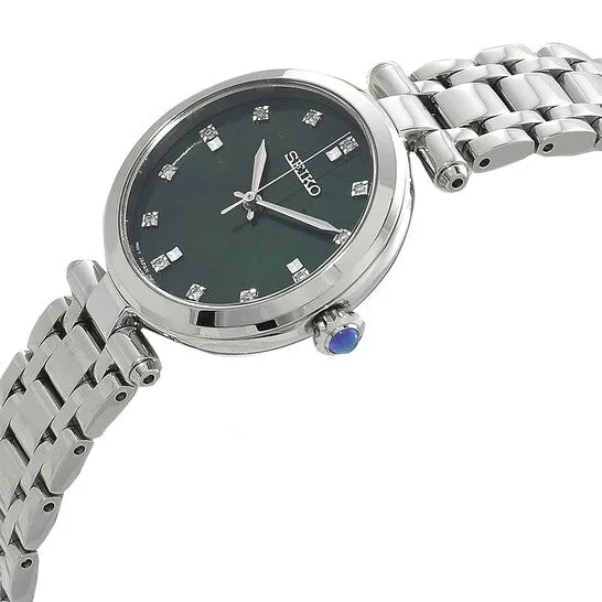 Original Seiko Quartz Diamond Green Dial Ladies Watch SRZ535P1 JMS always Watches