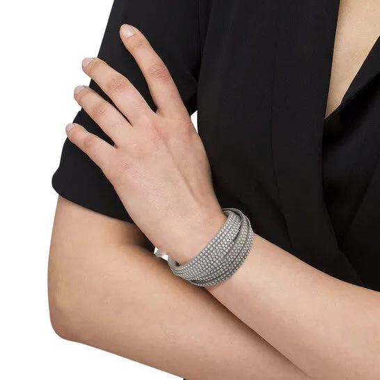 Original Swarovski Slake Grey 2 in 1 Suede Wrap Bracelet 5181989 M Medium JMS always Bracelets