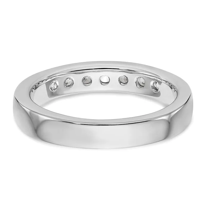 Rings Goldia 14k White Gold 7Stone 12 carat Round Diamond Complete Channel Band