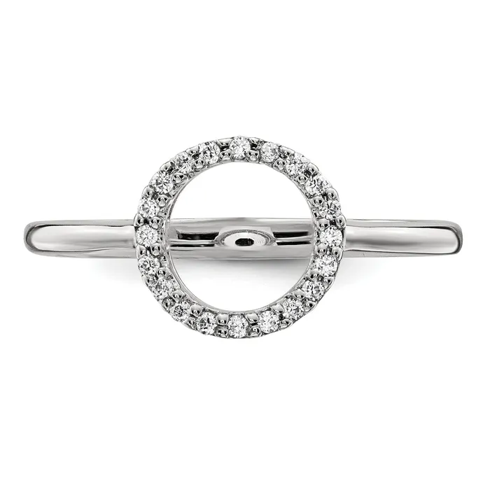Rings Goldiacom 14kw Diamond Open Circle Ring