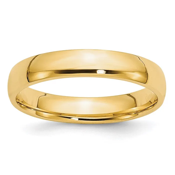 Rings Goldia Solid 10K Yellow Gold 4mm Light Weight Comfort Fit MensWomens Wedding Band Ring Size 75