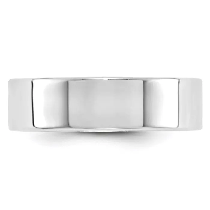 Rings Solid 18K White Gold 6mm Light Weight Flat MensWomens Wedding Band Ring Size 125 Goldia Rings Solid 18K White Gold 6mm Light Weight Flat MensWomens Wedding Band Ring Size 125 Goldia