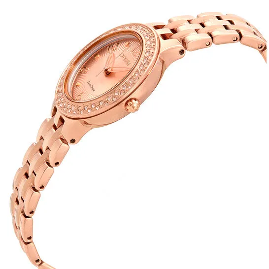 Watches JMS always Original Citizen Silhouette Crystal Pink Gold Dial Ladies Watch FE208358Q