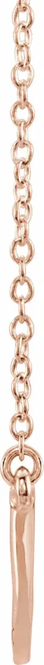 14K Rose Gold Curved 199 Bar Necklace TreasureFineJewelers Necklaces