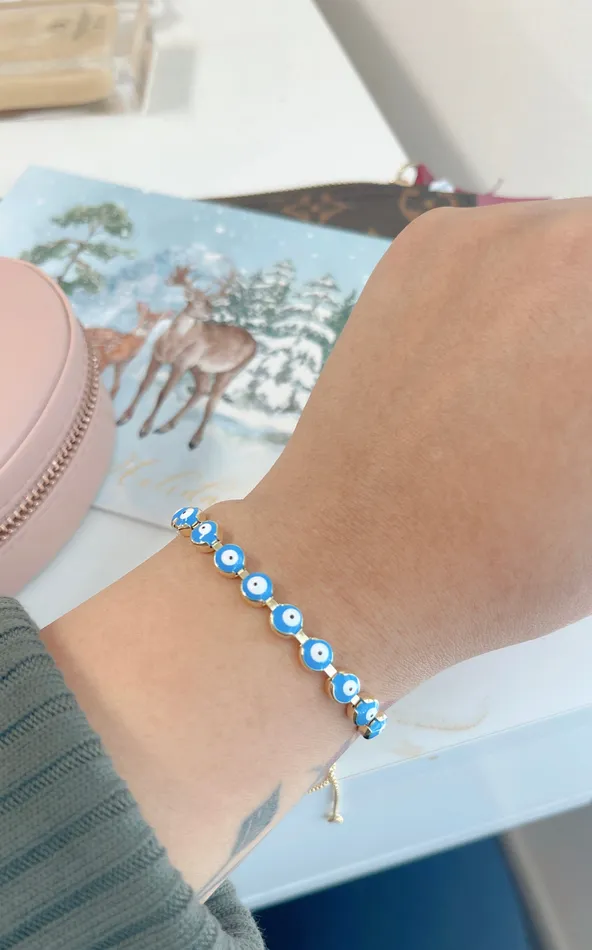 Bracelets MP Jewelry Baby Blue Evil Eye Bracelet
