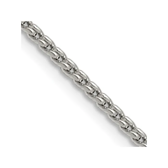 Bracelets TreasureFineJewelers Stainless Steel Polished 25mm 24in Fancy Link Chain