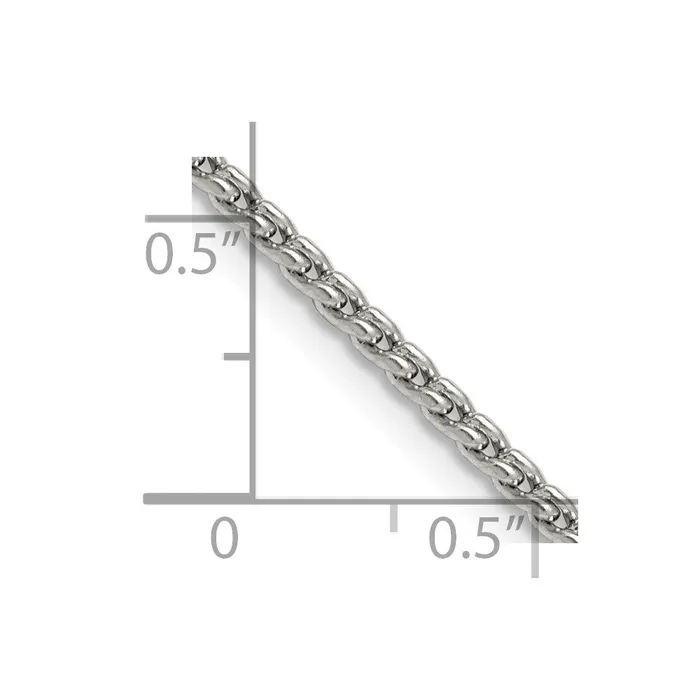 Bracelets TreasureFineJewelers Stainless Steel Polished 25mm 24in Fancy Link Chain