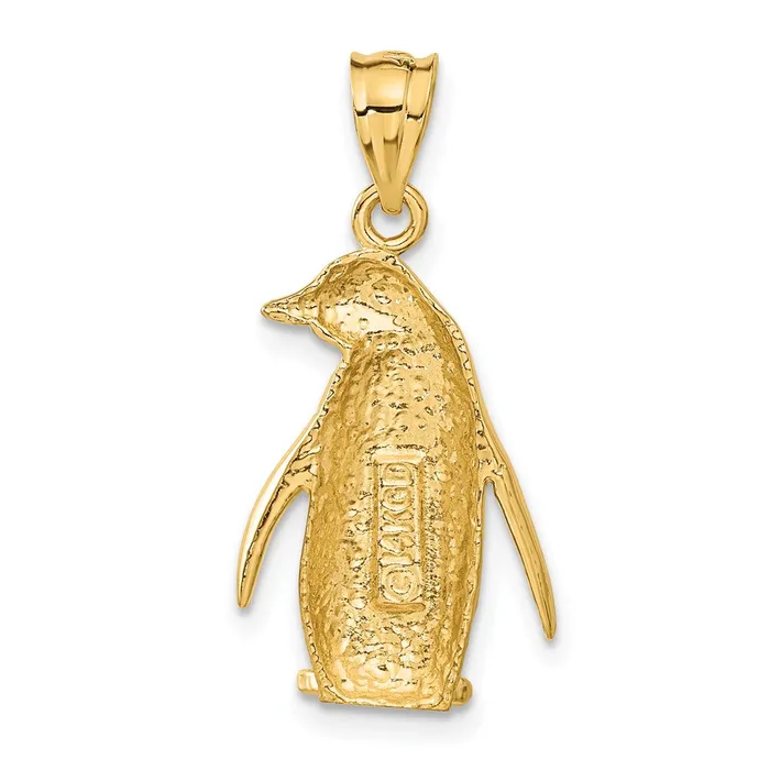 Charm Necklaces TreasureFineJewelers 14k Penguin Charm