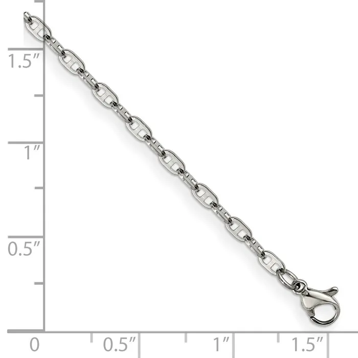 Chisel Stainless Steel Polished 275mm 75 inch Anchor Chain TreasureFineJewelers Bracelets