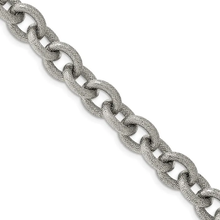 Chisel Stainless Steel Polished and Textured 7 inch Bracelet TreasureFineJewelers Bracelets Chisel Stainless Steel Polished and Textured 7 inch Bracelet TreasureFineJewelers Bracelets
