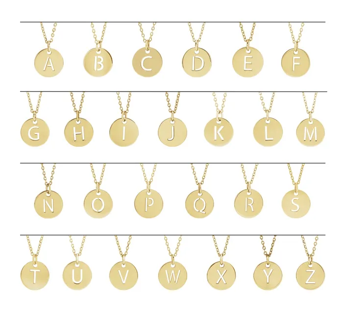 Necklaces 18K Rose GoldPlated Sterling Silver Initial Y 10 mm Disc Pendant TreasureFineJewelers