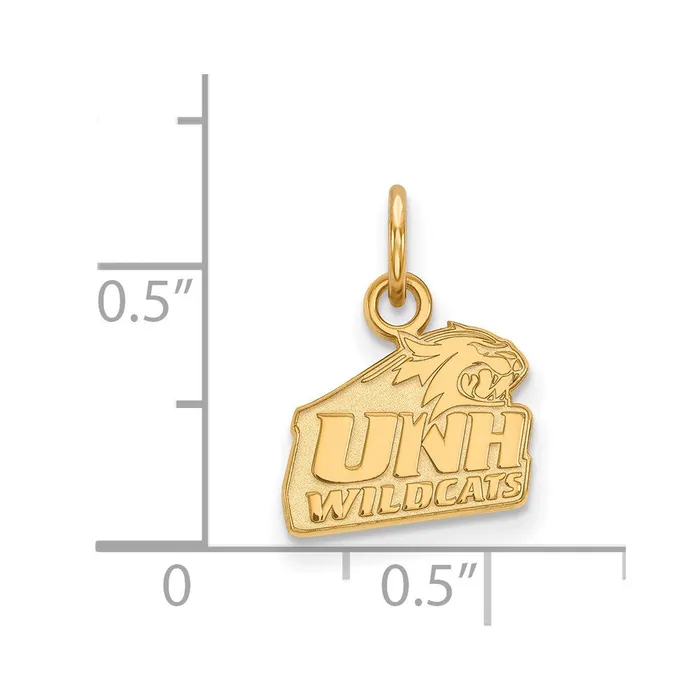Necklaces Sterling Silver Goldplated University of New Hampshire Extra Small Pendant TreasureFineJewelers