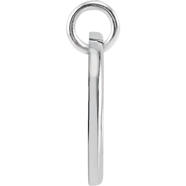Necklaces TreasureFineJewelers Sterling Silver 07 CTW Natural Diamond Initial T Pendant