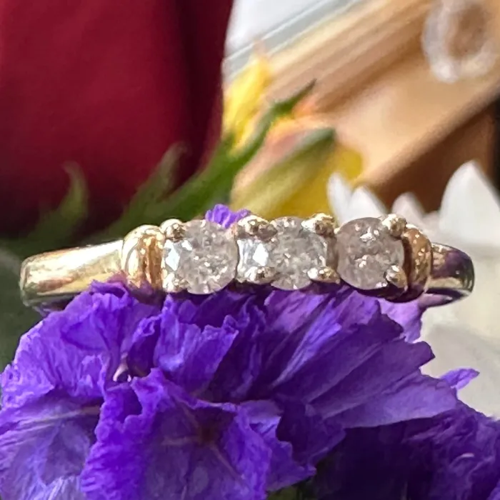 ONeills Estate Jewelry 10 Karat Yellow Gold 3 Stone Diamond Ring 40000305 Rings ONeills Estate Jewelry 10 Karat Yellow Gold 3 Stone Diamond Ring 40000305 Rings