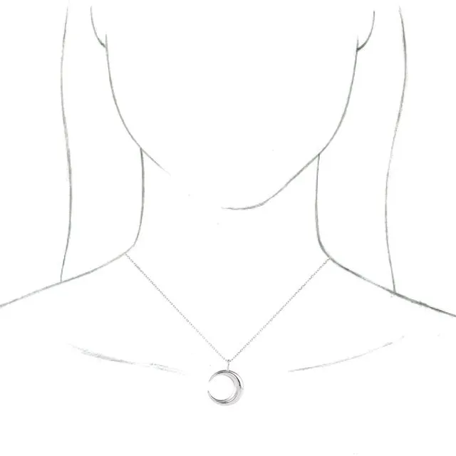 Platinum Crescent Moon 1618 Necklace TreasureFineJewelers Necklaces