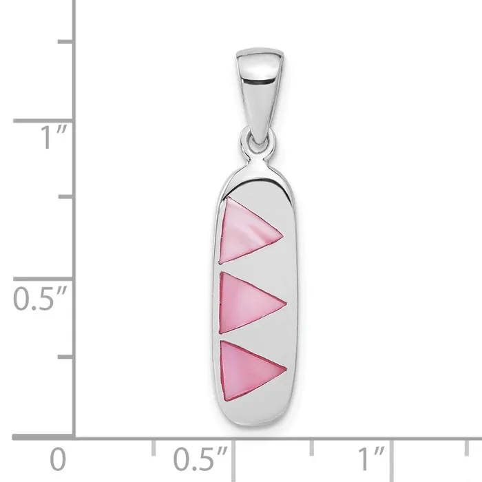 Sterling Silver Pink Mother of Pearl Pendant TreasureFineJewelers Necklaces