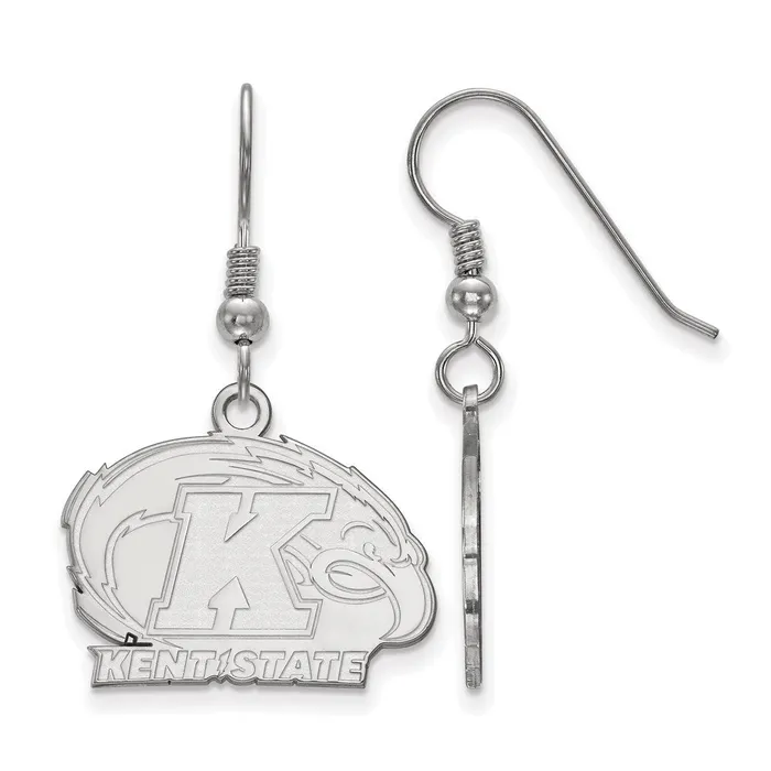 Sterling Silver Rhodiumplated Kent State University Small Dangle Wire Earrings TreasureFineJewelers Earrings Sterling Silver Rhodiumplated Kent State University Small Dangle Wire Earrings TreasureFineJewelers Earrings