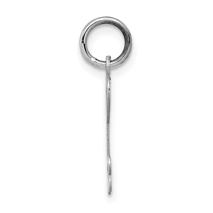 TreasureFineJewelers 14k White Gold HeartShaped Key and Lock Charm Charm Necklaces