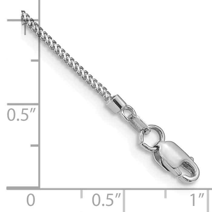 TreasureFineJewelers Bracelets 14k White Gold 9mm Franco with Lobster Clasp Bracelet