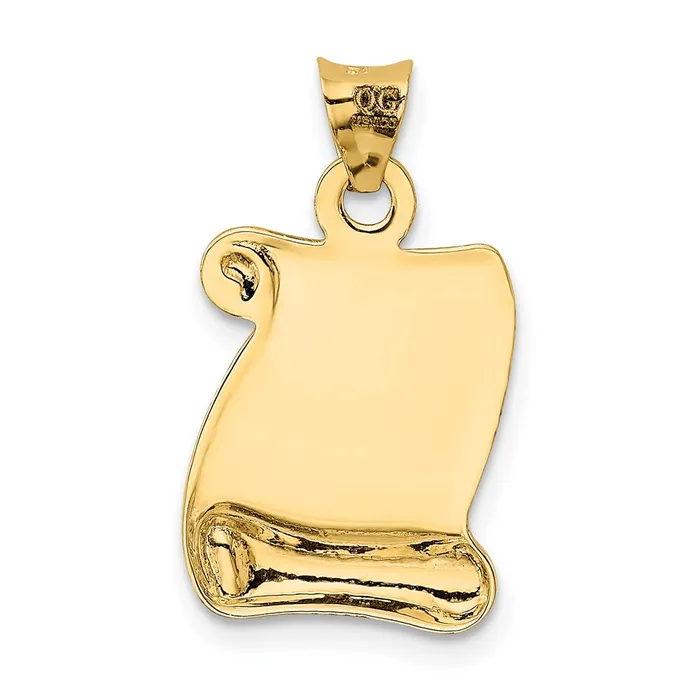 TreasureFineJewelers Necklaces 14k PolishedTextured I LOVE YOU Pendant