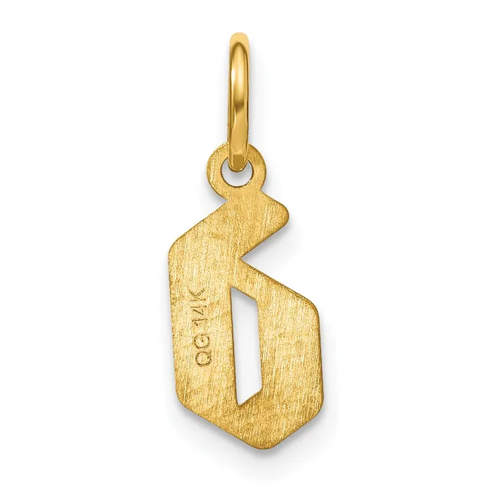 TreasureFineJewelers Necklaces 14k Yellow Gold Lower case Letter D Initial Pendant