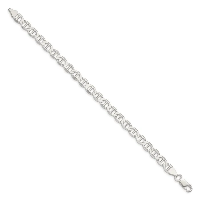 TreasureFineJewelers Rings Sterling Silver 71mm Flat Anchor Chain