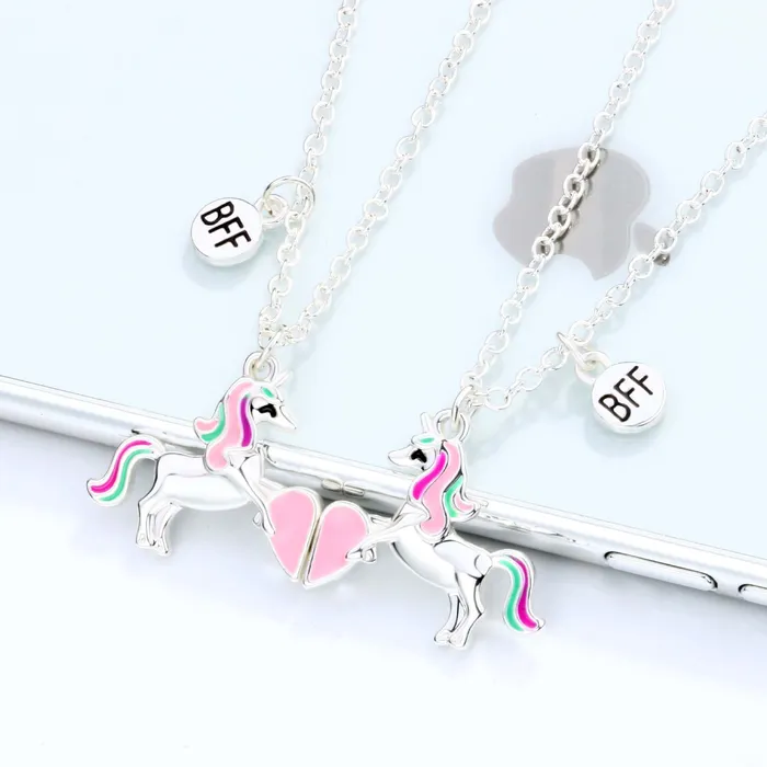 Unicorn Children BFF Necklaces Trendolla Jewelry Earrings